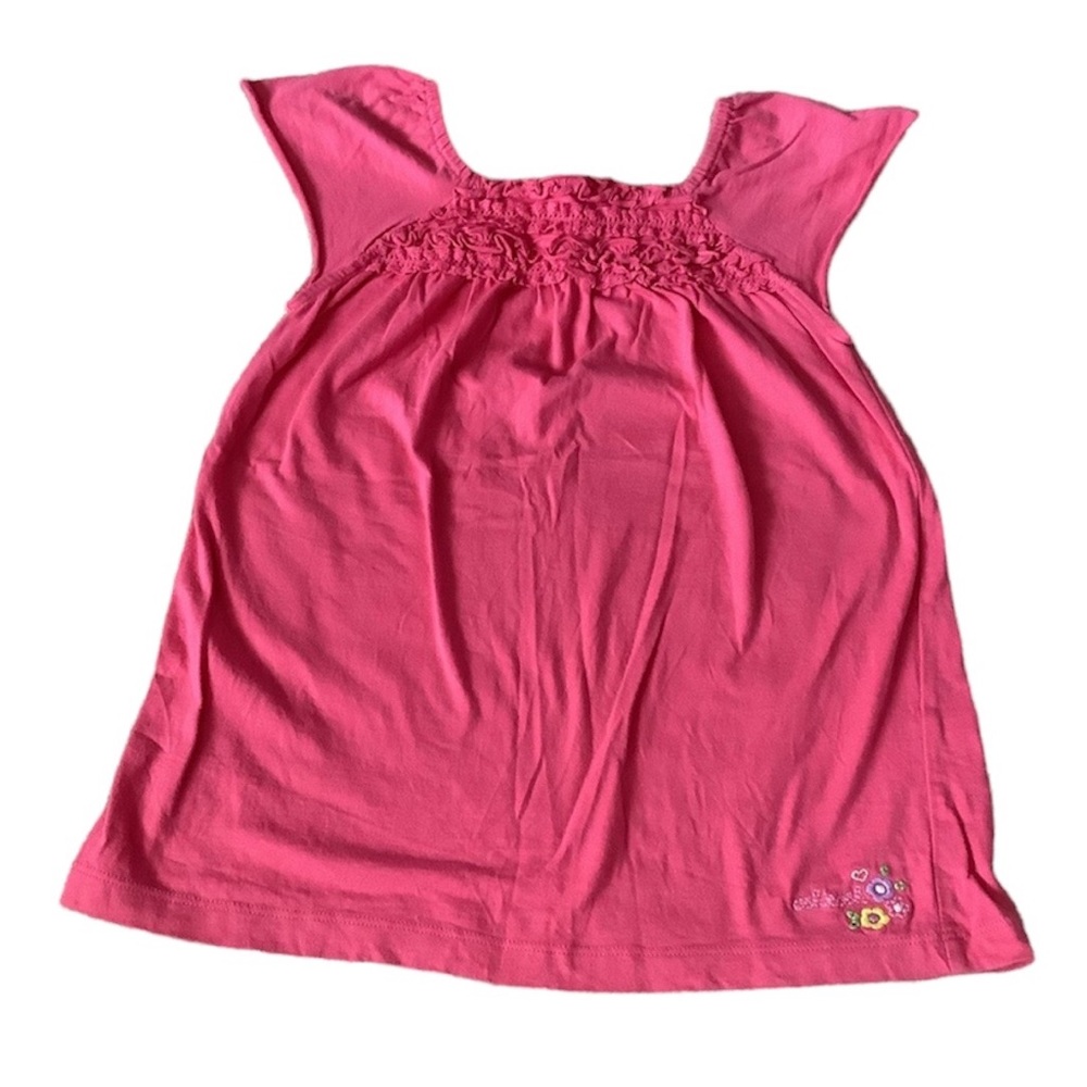 BOGO 🥳 Oshkosh B’gosh cap sleeve tank top shirt / girls 6X / pink embroidered